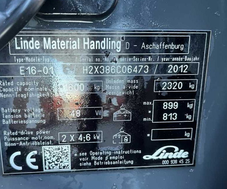 Linde E16-01 - Carretilla elevadora eléctrica: foto 4 Linde E16-01 - Carretilla elevadora eléctrica: foto 4