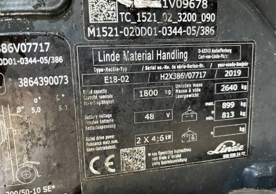 Linde E18-02 - Carretilla elevadora eléctrica: foto 4 Linde E18-02 - Carretilla elevadora eléctrica: foto 4