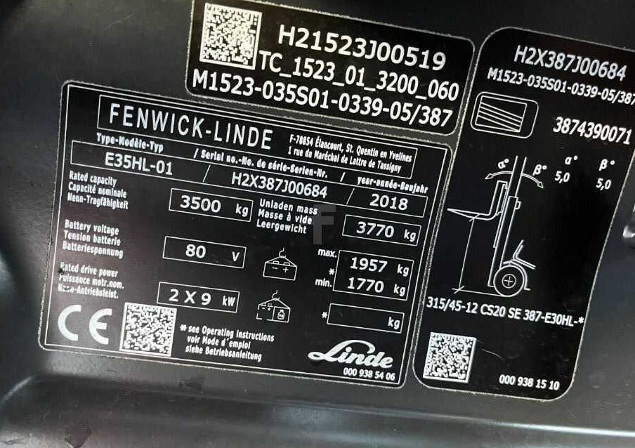Linde E35HL-01 - Carretilla elevadora eléctrica: foto 4 Linde E35HL-01 - Carretilla elevadora eléctrica: foto 4