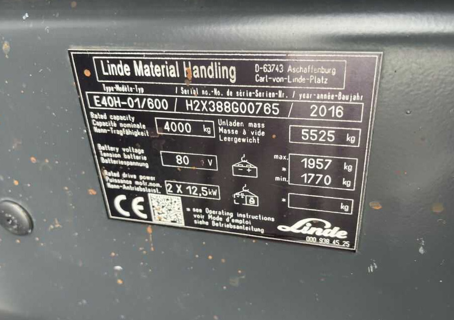 Linde E40H-01/600 - Carretilla elevadora eléctrica: foto 4 Linde E40H-01/600 - Carretilla elevadora eléctrica: foto 4