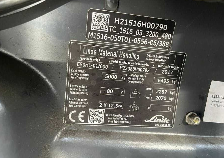 Linde E50HL-01/600 - Carretilla elevadora eléctrica: foto 4 Linde E50HL-01/600 - Carretilla elevadora eléctrica: foto 4