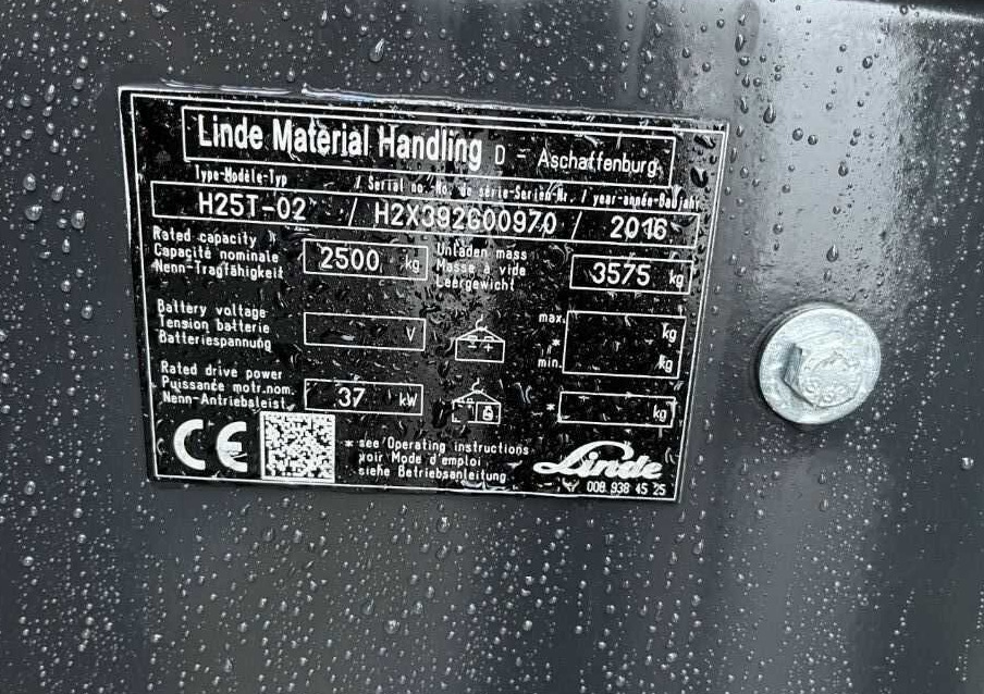 Linde H25T-02 - Carretilla elevadora de gas: foto 3 Linde H25T-02 - Carretilla elevadora de gas: foto 3