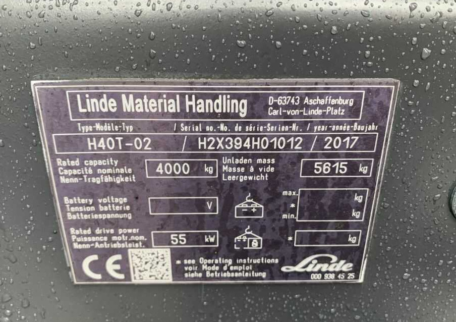 Linde H40T-02 - Carretilla elevadora de gas: foto 4 Linde H40T-02 - Carretilla elevadora de gas: foto 4