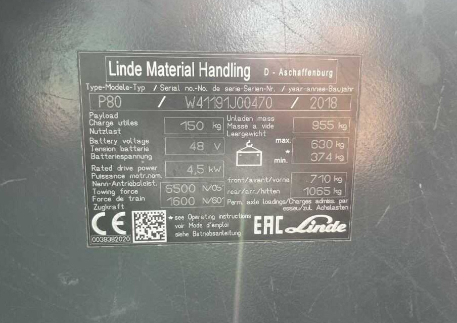 Linde P80 - Remolcadora: foto 4 Linde P80 - Remolcadora: foto 4