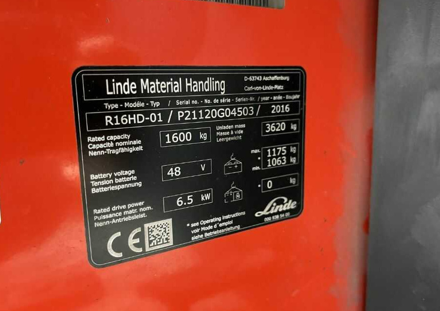 Linde R16HD-01 - Retráctil: foto 5 Linde R16HD-01 - Retráctil: foto 5
