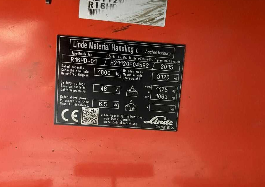 Linde R16HD-01 - Retráctil: foto 4 Linde R16HD-01 - Retráctil: foto 4