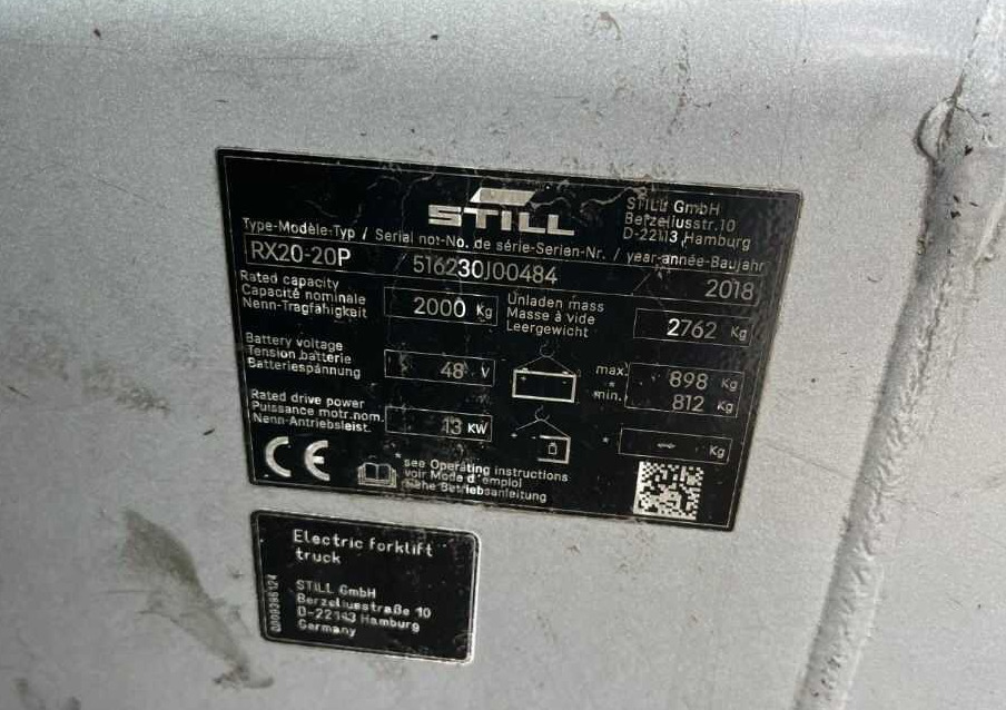 Still RX20-20P - Carretilla elevadora eléctrica: foto 4 Still RX20-20P - Carretilla elevadora eléctrica: foto 4