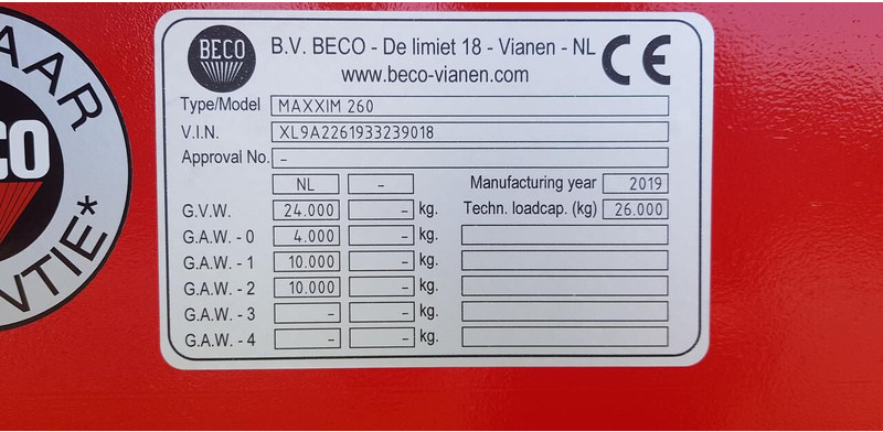 Beco maxxim 260 - Remolque: foto 2 Beco maxxim 260 - Remolque: foto 2