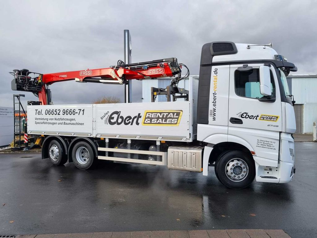 Mercedes-Benz Actros 2745 L 6x2 Baustoffpritsche+Kran Retarder - Camión grúa, Camión caja abierta: foto 5 Mercedes-Benz Actros 2745 L 6x2 Baustoffpritsche+Kran Retarder - Camión grúa, Camión caja abierta: foto 5