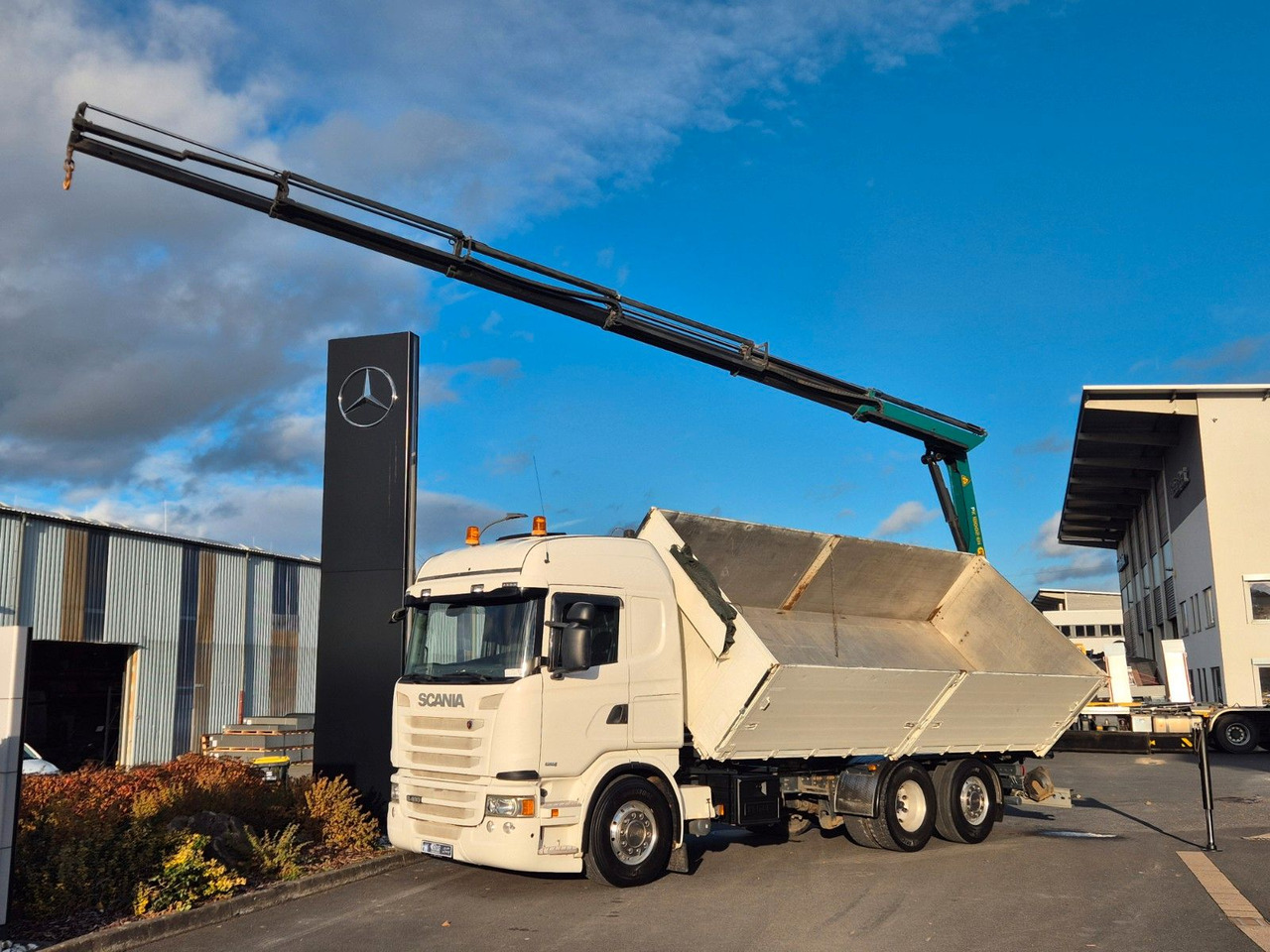 Scania G490 LB6x2*4HNB Palfinger PK 18002-EH D Funk AHK - Camión volquete, Camión grúa: foto 1 Scania G490 LB6x2*4HNB Palfinger PK 18002-EH D Funk AHK - Camión volquete, Camión grúa: foto 1