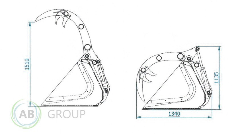 ArkMET silage crocodile bucket XXL A403.220, 2.2 m - Cazo cargador para Maquinaria agrícola: foto 4 ArkMET silage crocodile bucket XXL A403.220, 2.2 m - Cazo cargador para Maquinaria agrícola: foto 4