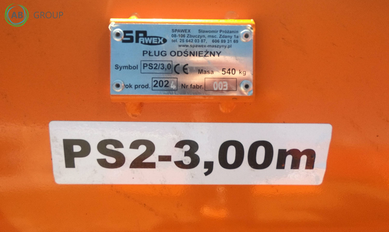 Spawex straight snow plow PS-2, 3 m - Cuchilla quitanieves para Maquinaria agrícola: foto 5 Spawex straight snow plow PS-2, 3 m - Cuchilla quitanieves para Maquinaria agrícola: foto 5