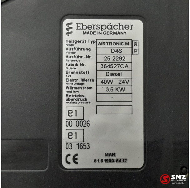 MAN Occ standverwarming Airtronic M D4S MAN - Calefacción/ Ventilación para Camión: foto 5 MAN Occ standverwarming Airtronic M D4S MAN - Calefacción/ Ventilación para Camión: foto 5