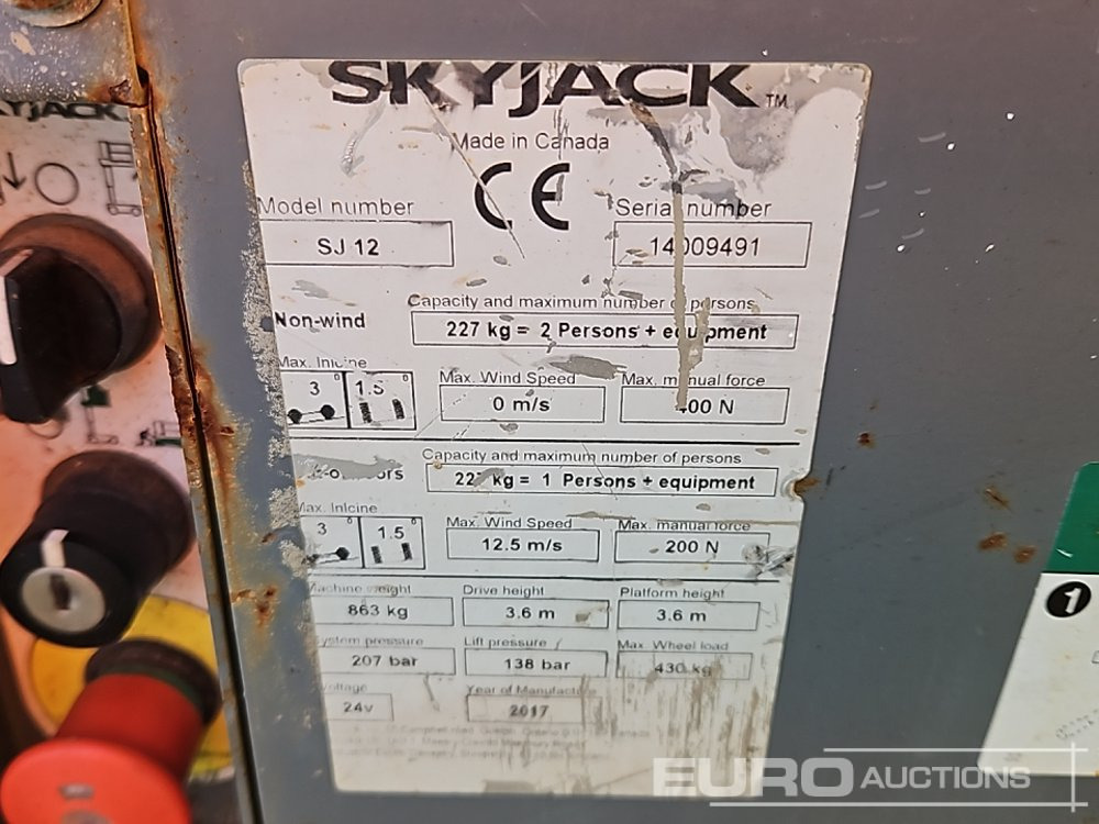 Plataforma elevadora 2017 SkyJack SJ12: foto 25
