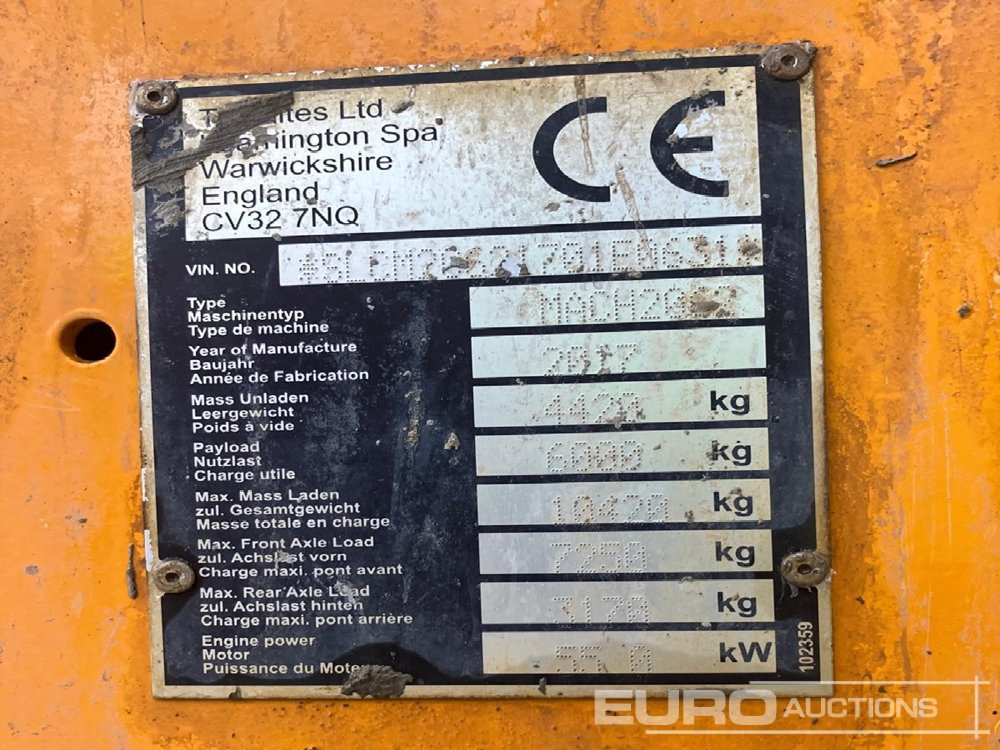 Minidumper 2017 Thwaites 6 Ton: foto 7 Minidumper 2017 Thwaites 6 Ton: foto 7