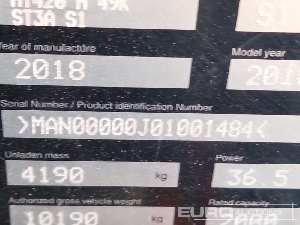 Manipulador telescópico 2018 Manitou MT420H: foto 37