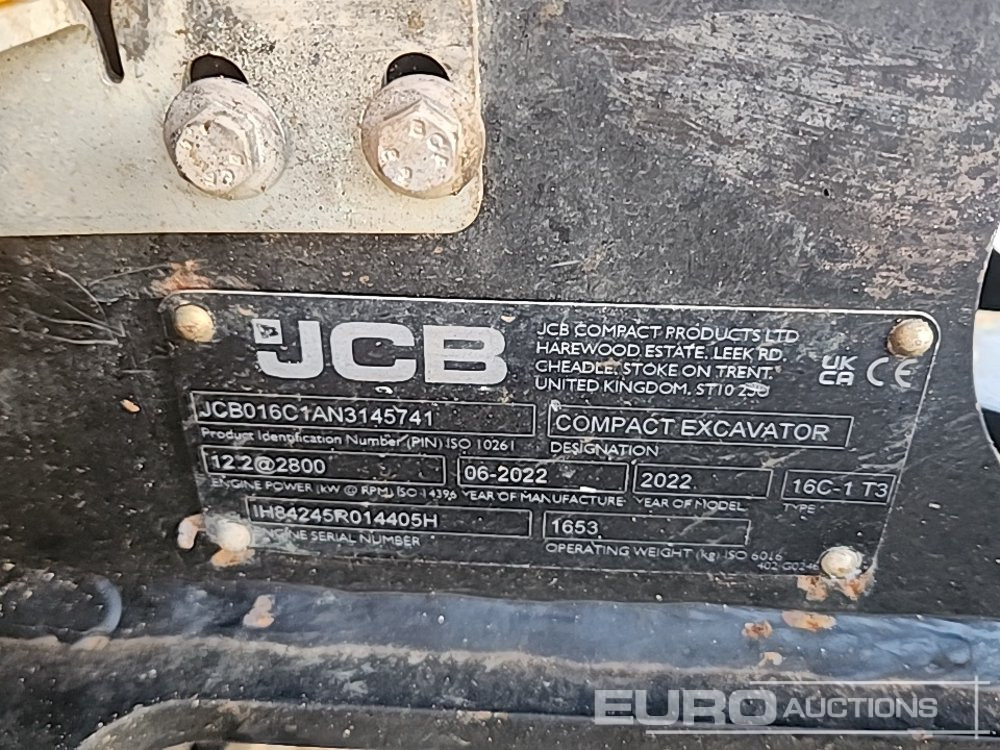 Miniexcavadora 2022 JCB 16C-1 T3: foto 36