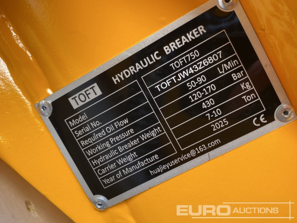 Implemento para Excavadora Unused 2025 Toft TOFT750: foto 7