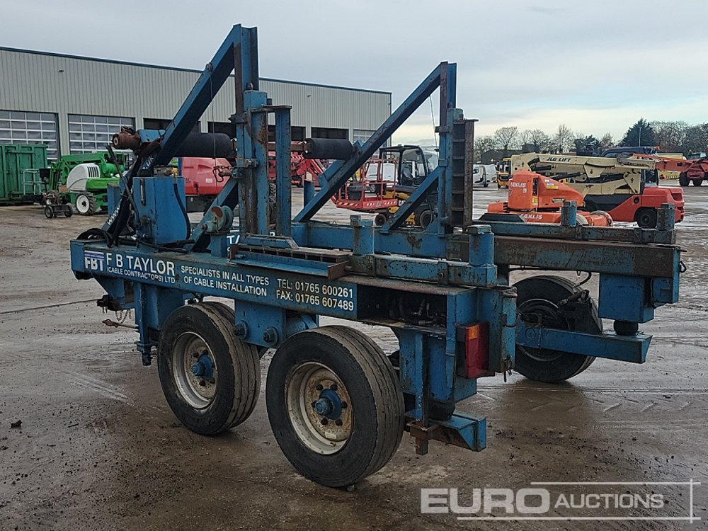Single Axle Hydraulic Cable Reel Trailer, 1 Cylinder Engine - Remolque agrícola: foto 3 Single Axle Hydraulic Cable Reel Trailer, 1 Cylinder Engine - Remolque agrícola: foto 3