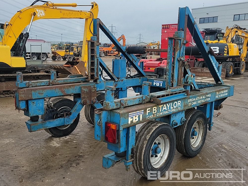 Single Axle Hydraulic Cable Reel Trailer, 1 Cylinder Engine - Remolque agrícola: foto 5 Single Axle Hydraulic Cable Reel Trailer, 1 Cylinder Engine - Remolque agrícola: foto 5