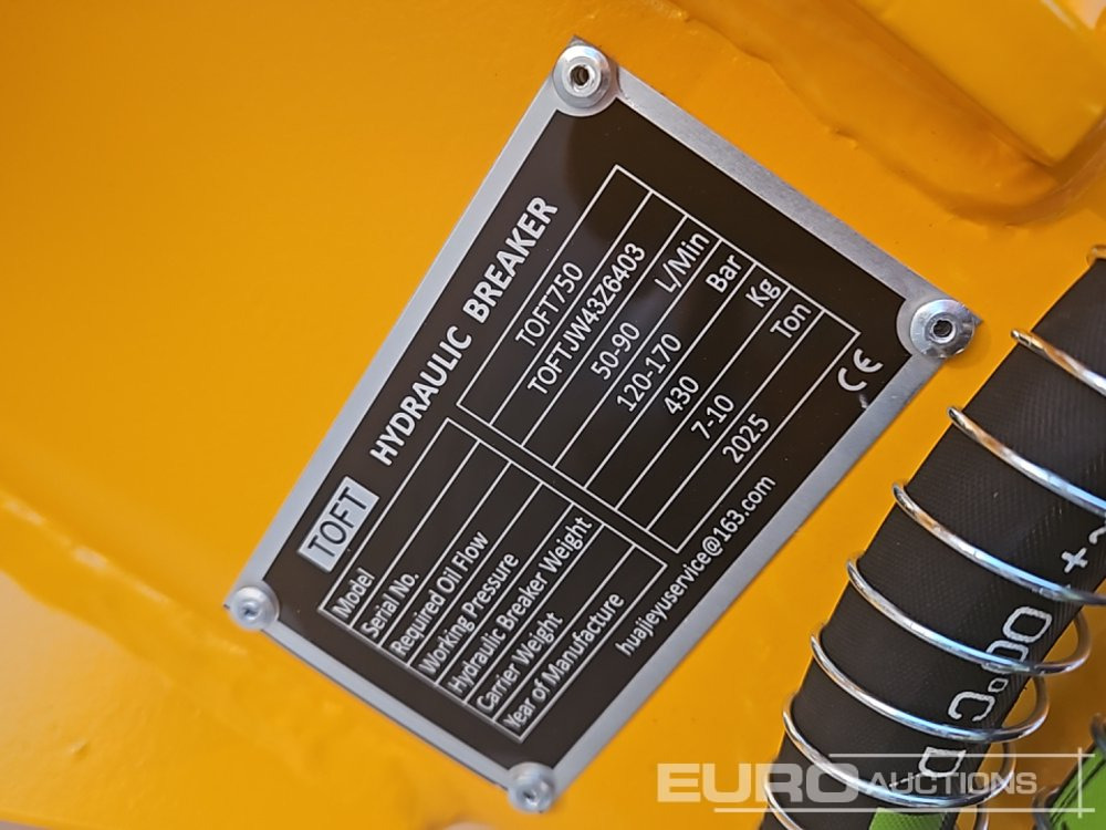 Martillo hidráulico Unused 2025 Toft 750: foto 13