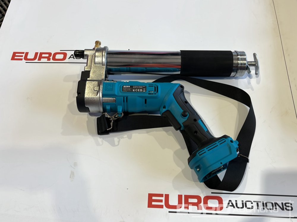Equipo de construcción Unused Boss 21 Volt Lithium Battery Cordless Grease Gun, 2 Batteries, Case, Shoulder Strap, Extension Pieces & Fittings: foto 11