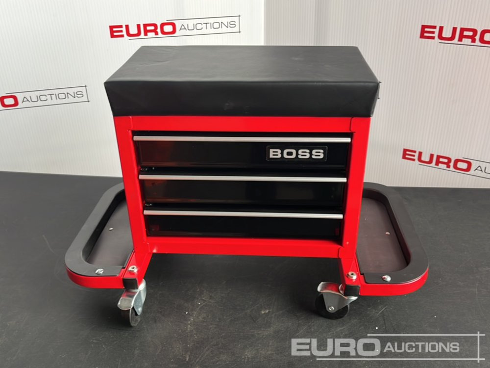 Unused Boss Wheeled Stool Tool Box, 3 Drawers, Magnetic Trays - Equipo de taller: foto 2 Unused Boss Wheeled Stool Tool Box, 3 Drawers, Magnetic Trays - Equipo de taller: foto 2