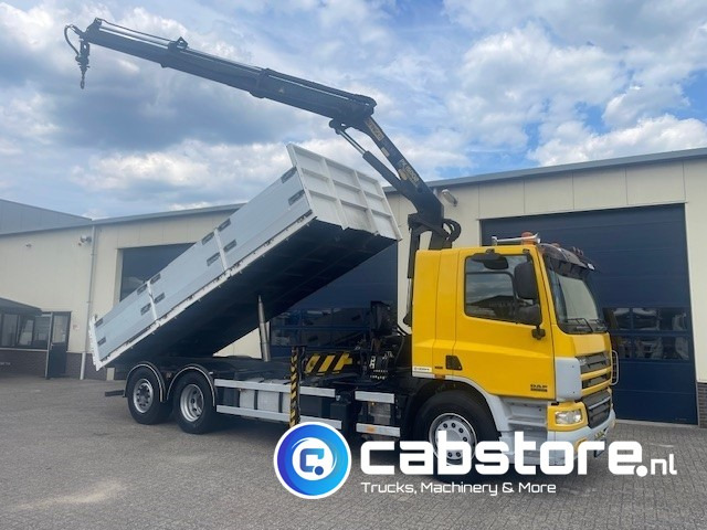 DAF CF 75.310 FAN 6x2 Euro 5 - MANUAL - Bouwjaar 2008 - Kipper - Palfinger PK 15002 Performance - Km 550.899 - Good condition! - Camión volquete, Camión grúa: foto 1 DAF CF 75.310 FAN 6x2 Euro 5 - MANUAL - Bouwjaar 2008 - Kipper - Palfinger PK 15002 Performance - Km 550.899 - Good condition! - Camión volquete, Camión grúa: foto 1