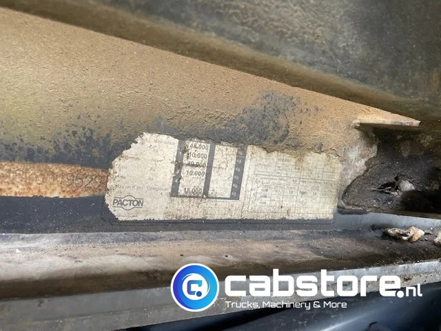 Semirremolque plataforma/ Caja abierta Pacton T3-003 3-assige stenen oplegger 2-assen gestuurd + Kennis  Type 14.000 loopkraan - Rotator - stenenklem: foto 7