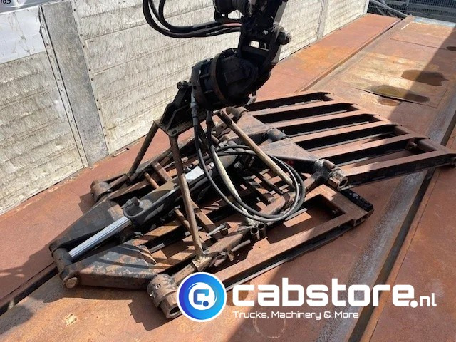Semirremolque plataforma/ Caja abierta Pacton T3-003 3-assige stenen oplegger 2-assen gestuurd + Kennis  Type 14.000 loopkraan - Rotator - stenenklem: foto 16