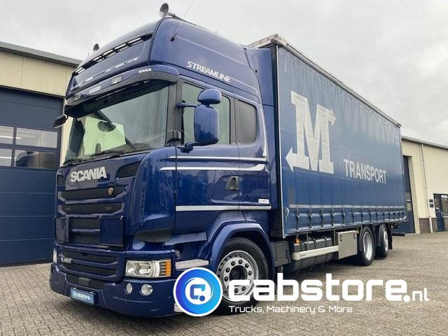 Scania R450 LB6X2MLB Euro 6 - Bouwjaar 2016 - Topline - Doorlaad-volume combi+ Wecon Middenas aanhangwagen - Good condition - Camión lona: foto 4 Scania R450 LB6X2MLB Euro 6 - Bouwjaar 2016 - Topline - Doorlaad-volume combi+ Wecon Middenas aanhangwagen - Good condition - Camión lona: foto 4
