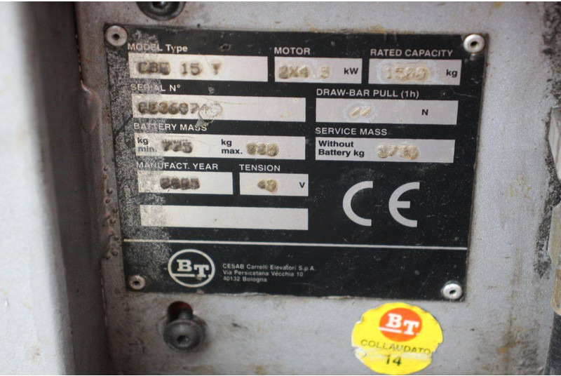 Carretilla elevadora eléctrica BT CB 15 T: foto 14