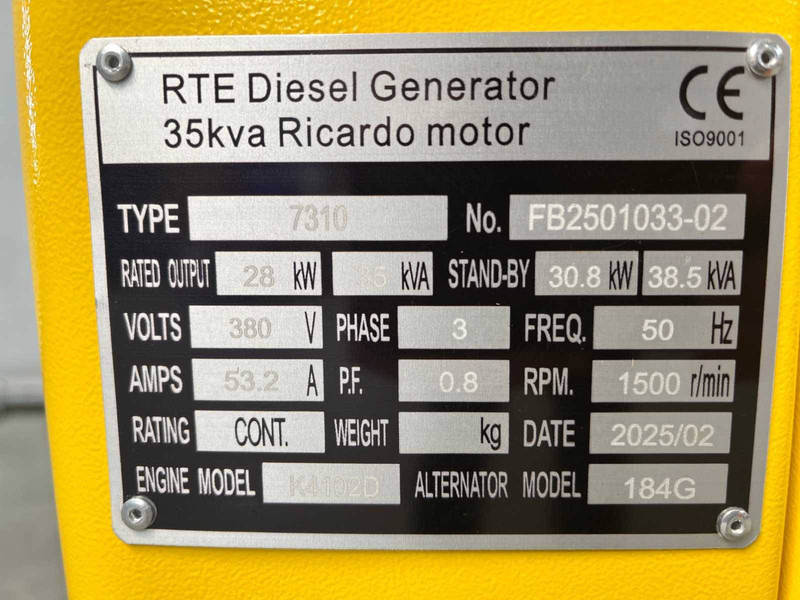 Generador industriale nuevo RTE 7310: foto 13