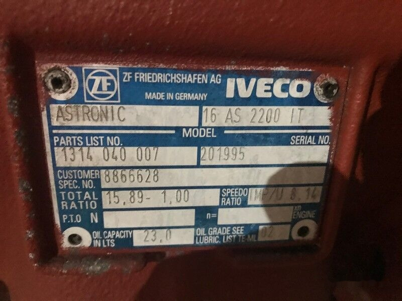 IVECO 16 AS 2200 IT - Caja de cambios para Camión: foto 2 IVECO 16 AS 2200 IT - Caja de cambios para Camión: foto 2