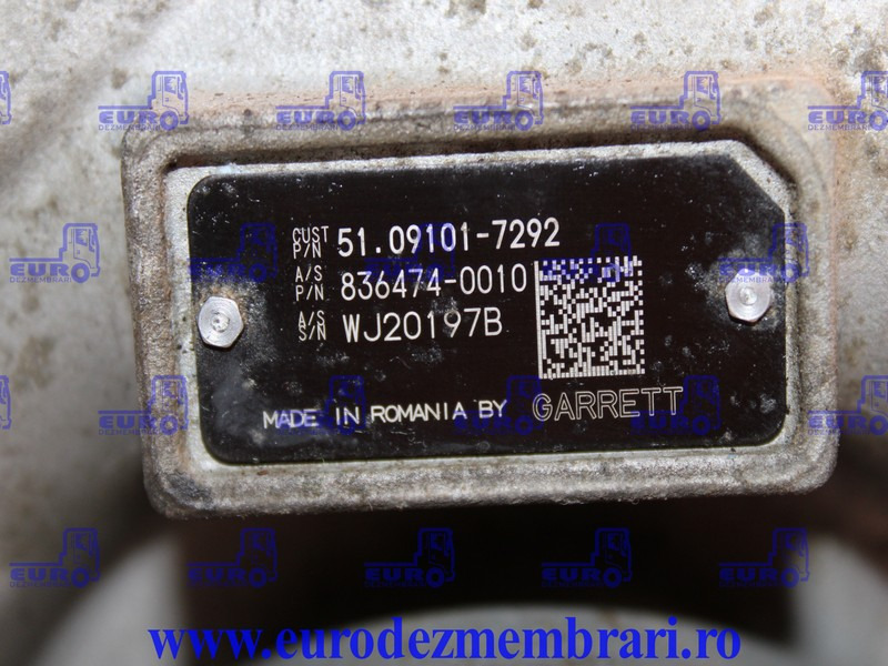 TURBOSUFLANTA MAN D2676 51.09101.7292, 51.09101.7267, 51.09101.7385 - Turbocompresor para Camión: foto 3 TURBOSUFLANTA MAN D2676 51.09101.7292, 51.09101.7267, 51.09101.7385 - Turbocompresor para Camión: foto 3