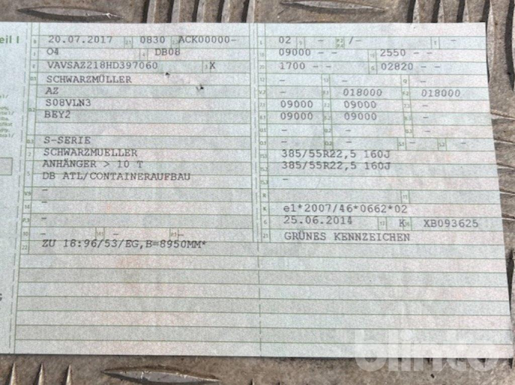 Schwarzmüller AZ (2014) - Remolque portacontenedore/ Intercambiable: foto 5 Schwarzmüller AZ (2014) - Remolque portacontenedore/ Intercambiable: foto 5
