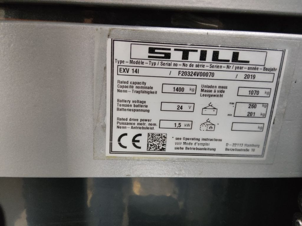 Still EXV14/BATT.NEU - Apilador: foto 5 Still EXV14/BATT.NEU - Apilador: foto 5