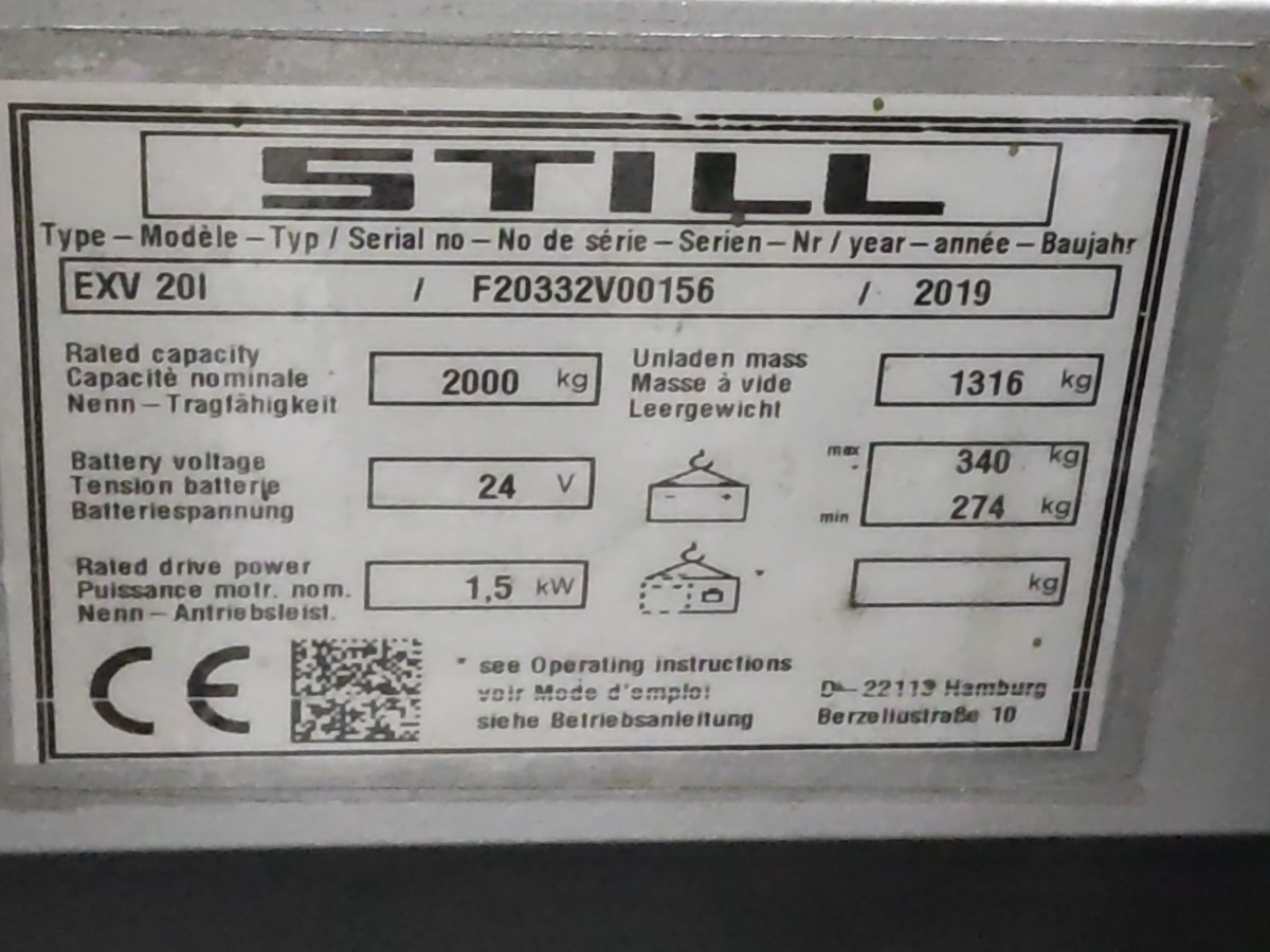 Still EXV20I/BATT.NEU - Apilador: foto 5 Still EXV20I/BATT.NEU - Apilador: foto 5