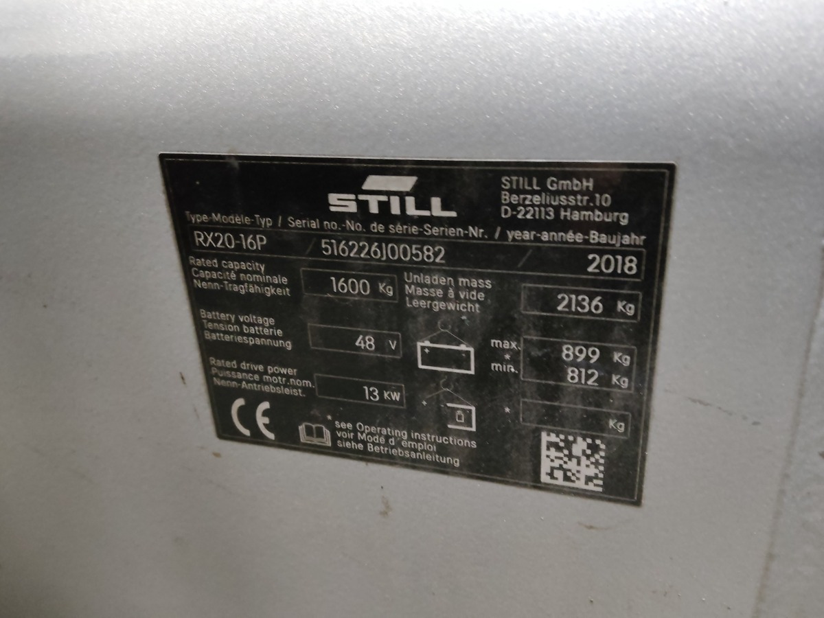Still RX20-16P - Carretilla elevadora eléctrica: foto 5 Still RX20-16P - Carretilla elevadora eléctrica: foto 5