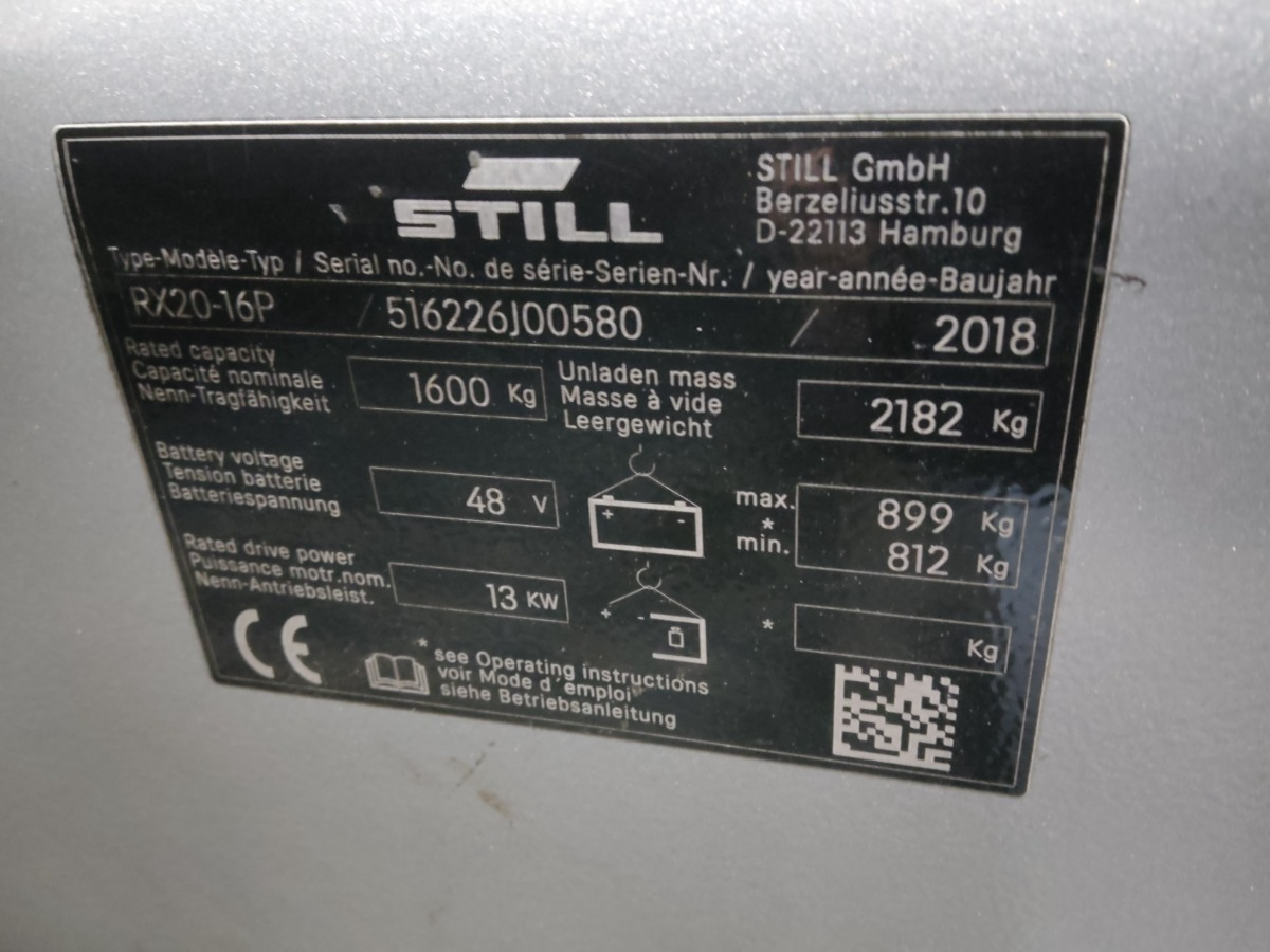 Still RX20-16P - Carretilla elevadora eléctrica: foto 5 Still RX20-16P - Carretilla elevadora eléctrica: foto 5