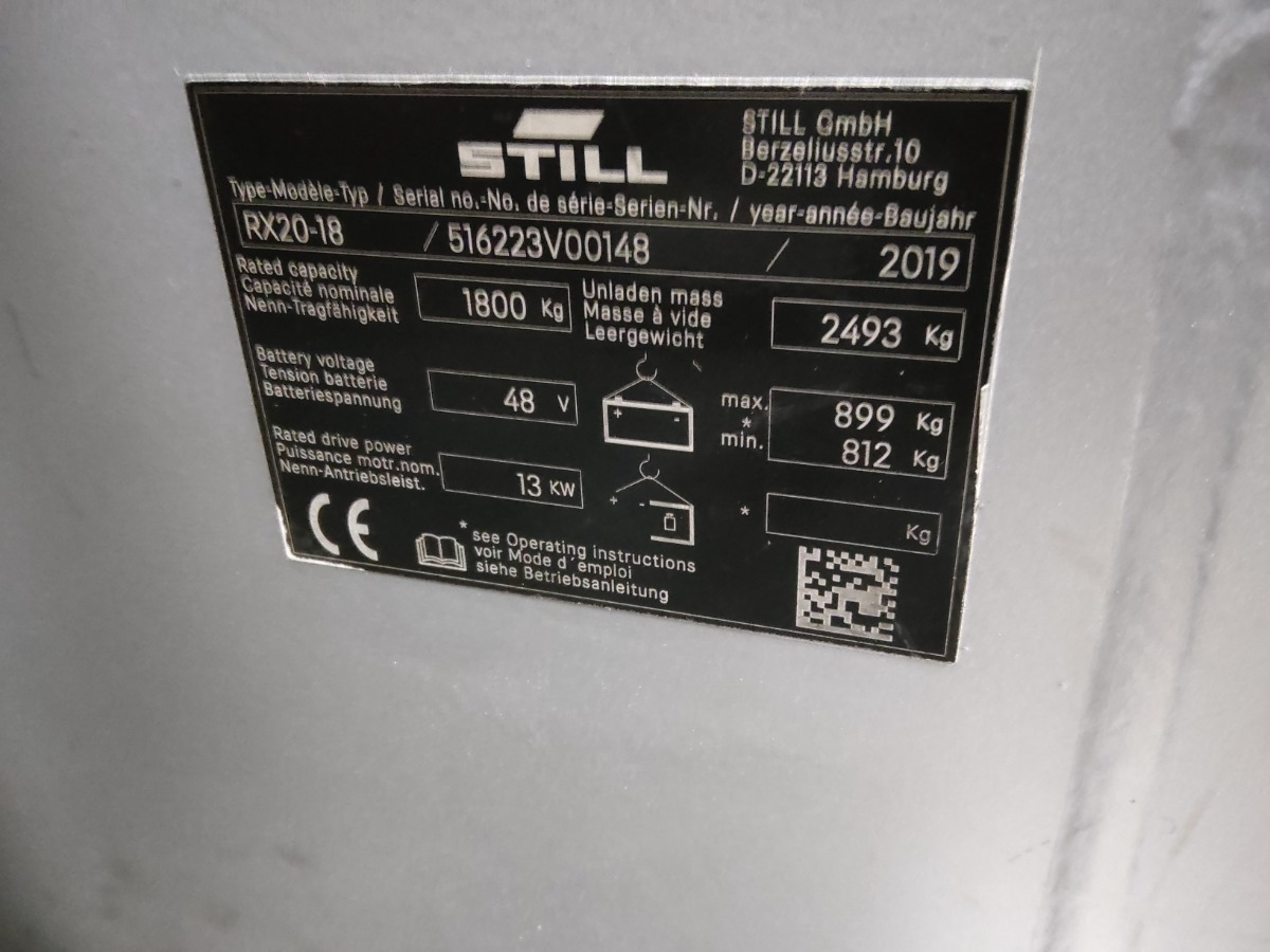 Still RX20-18/BRONZE - Carretilla elevadora eléctrica: foto 5 Still RX20-18/BRONZE - Carretilla elevadora eléctrica: foto 5