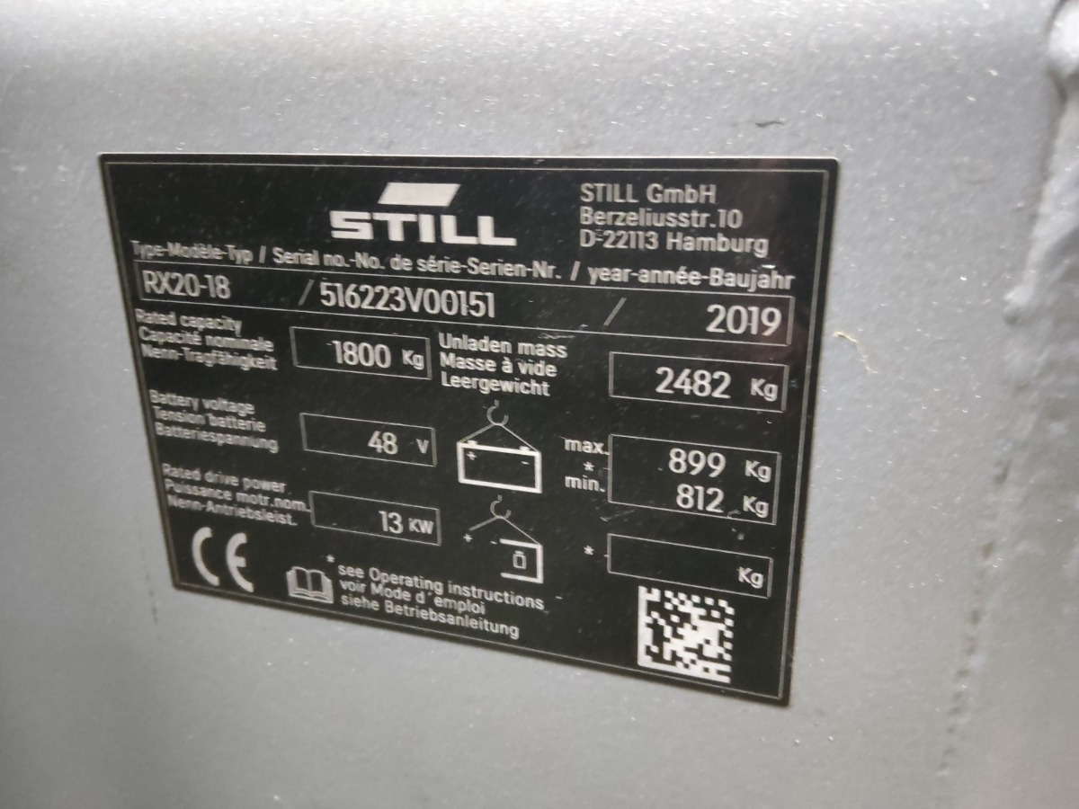 Still RX20-18/BRONZE - Carretilla elevadora eléctrica: foto 5 Still RX20-18/BRONZE - Carretilla elevadora eléctrica: foto 5