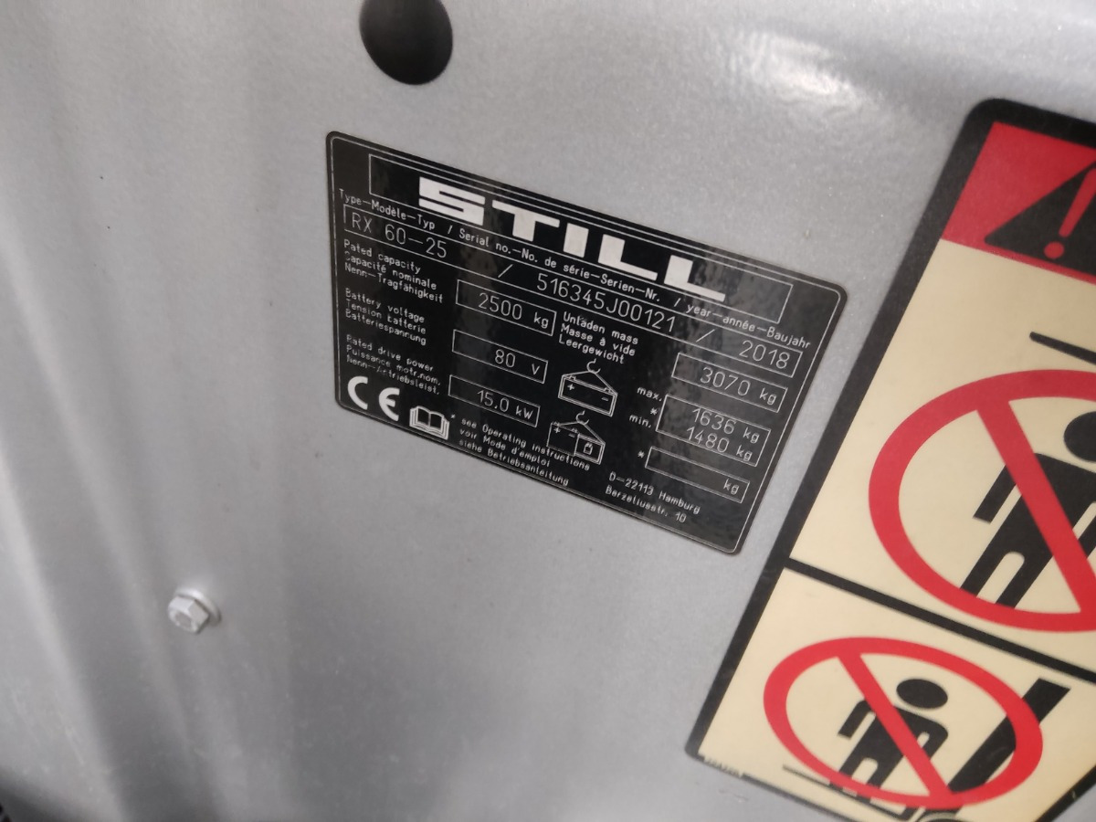 Still RX60-25 - Carretilla elevadora eléctrica: foto 5 Still RX60-25 - Carretilla elevadora eléctrica: foto 5