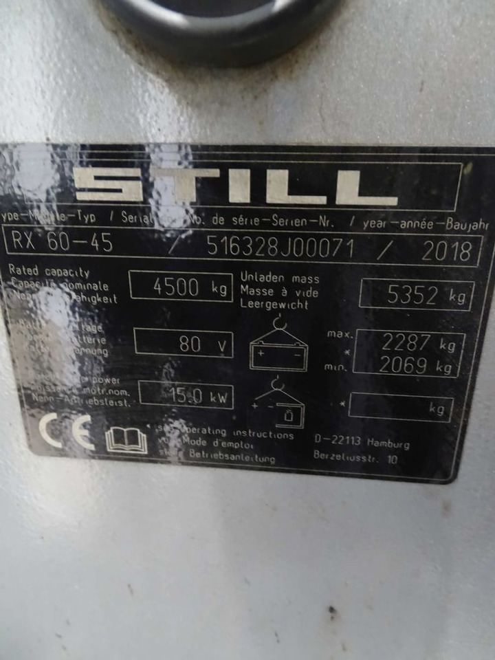 Still RX60-45 - Carretilla elevadora eléctrica: foto 5 Still RX60-45 - Carretilla elevadora eléctrica: foto 5