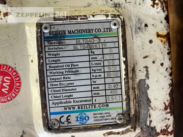 BEILITE Machinery Co., Ltd. Beili Hammer BLTB40 - Martillo hidráulico para Maquinaria de construcción: foto 3 BEILITE Machinery Co., Ltd. Beili Hammer BLTB40 - Martillo hidráulico para Maquinaria de construcción: foto 3