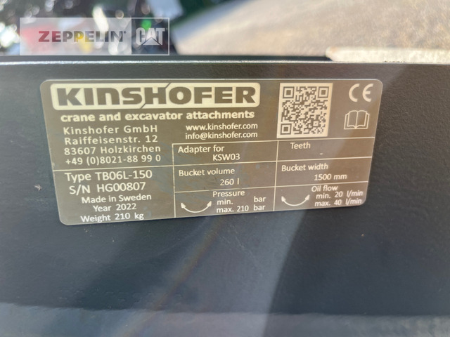 Kinshofer TB06-1500 GLV - Cazo para excavadora: foto 4 Kinshofer TB06-1500 GLV - Cazo para excavadora: foto 4
