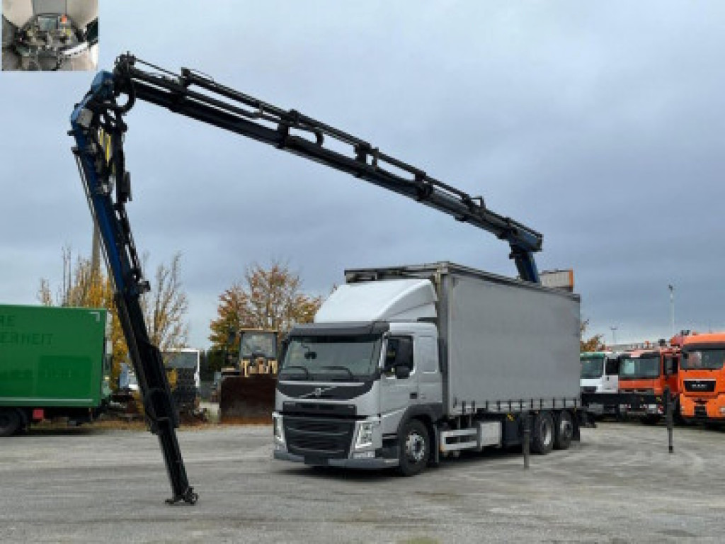 VOLVO (S) Truck FM 420 6x2 Pritsche Heckkran 27m t,Funk,Jib ,E6 - Camión caja abierta, Camión grúa: foto 1 VOLVO (S) Truck FM 420 6x2 Pritsche Heckkran 27m t,Funk,Jib ,E6 - Camión caja abierta, Camión grúa: foto 1
